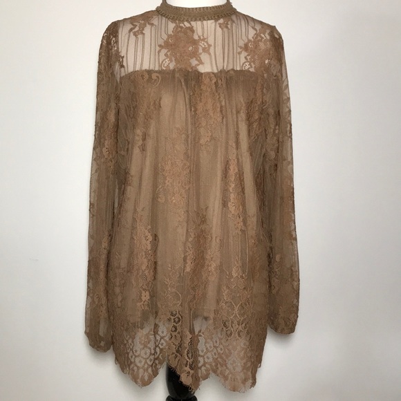 Andree by Unit Tops - Andree by Unit Lace Long Sleeve Top, Size S, NWOT